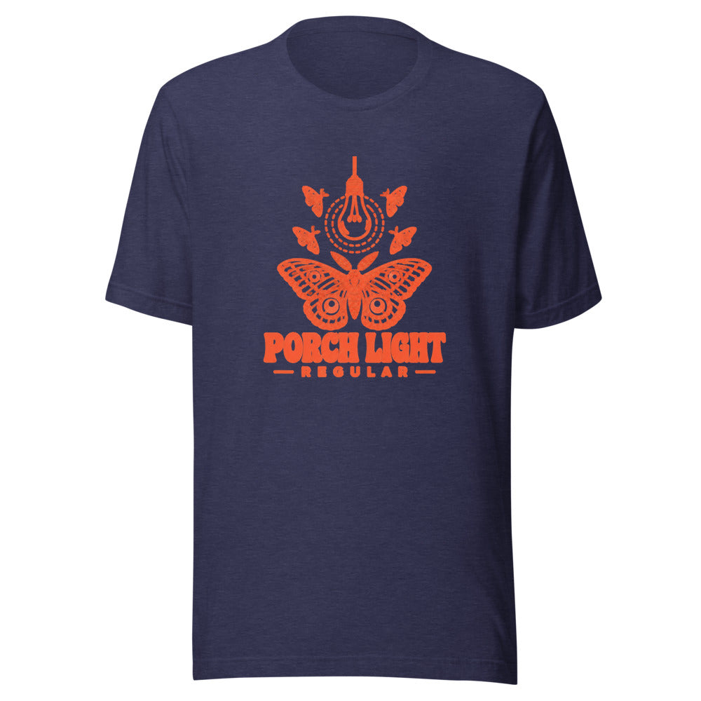 Porch Light Regular Moth Tee - Heather Midnight Navy