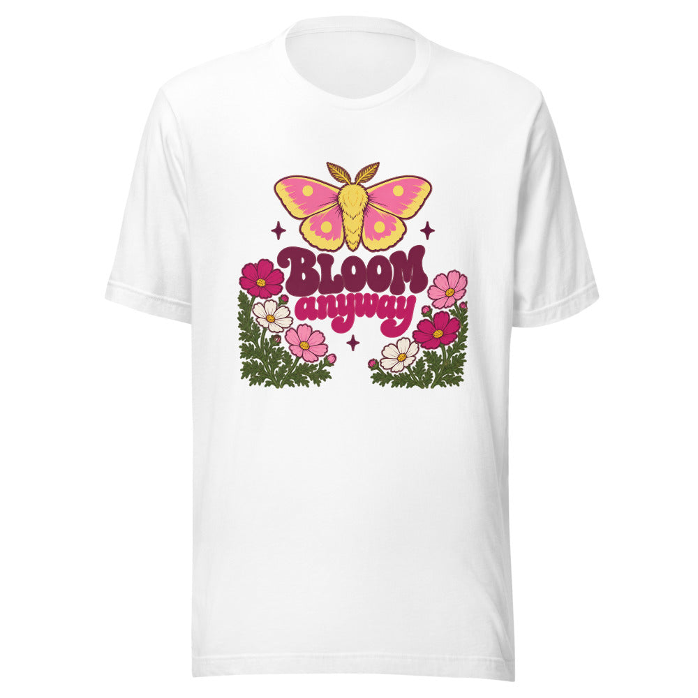 Bloom Anyway Moth Tee - White