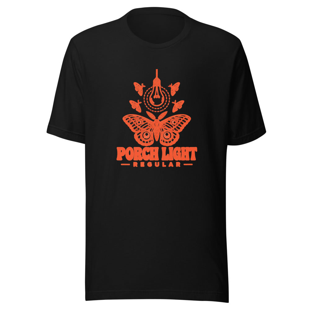 Porch Light Regular Moth Tee - Black