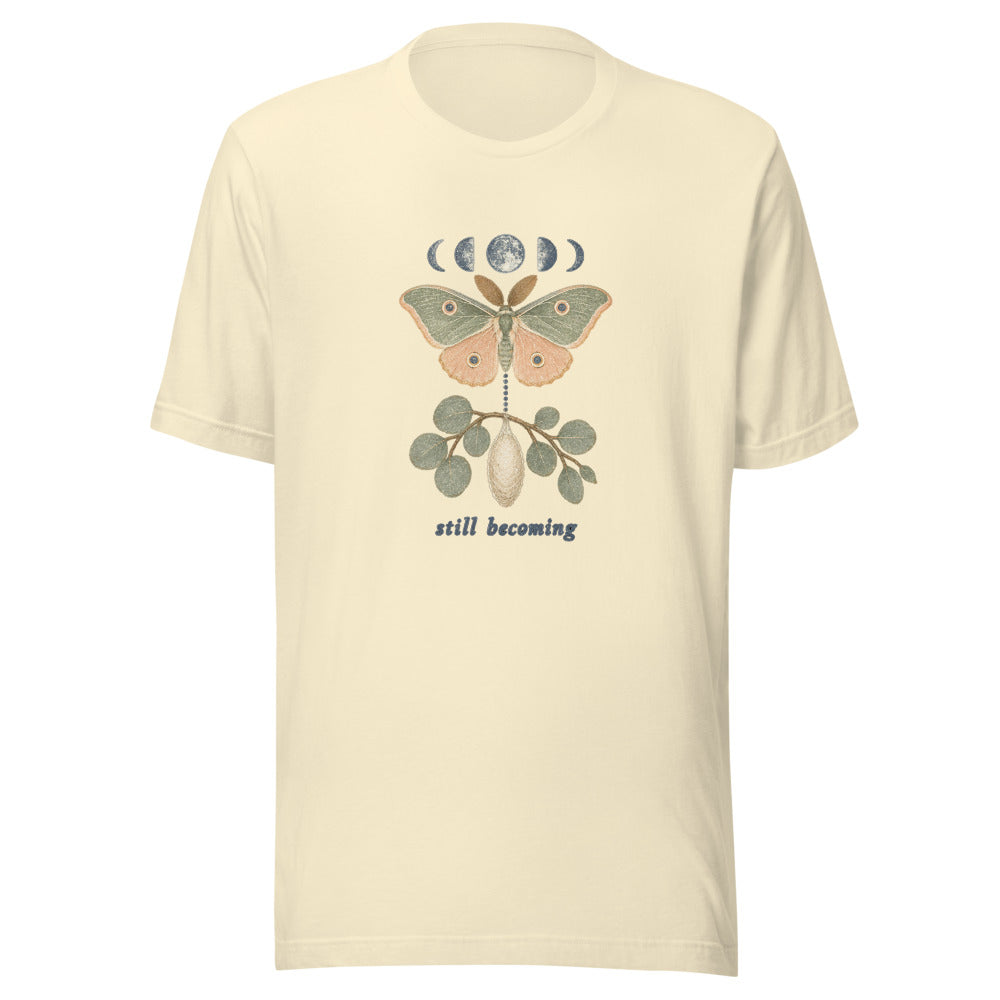 Still Becoming Moth Tee - Natural