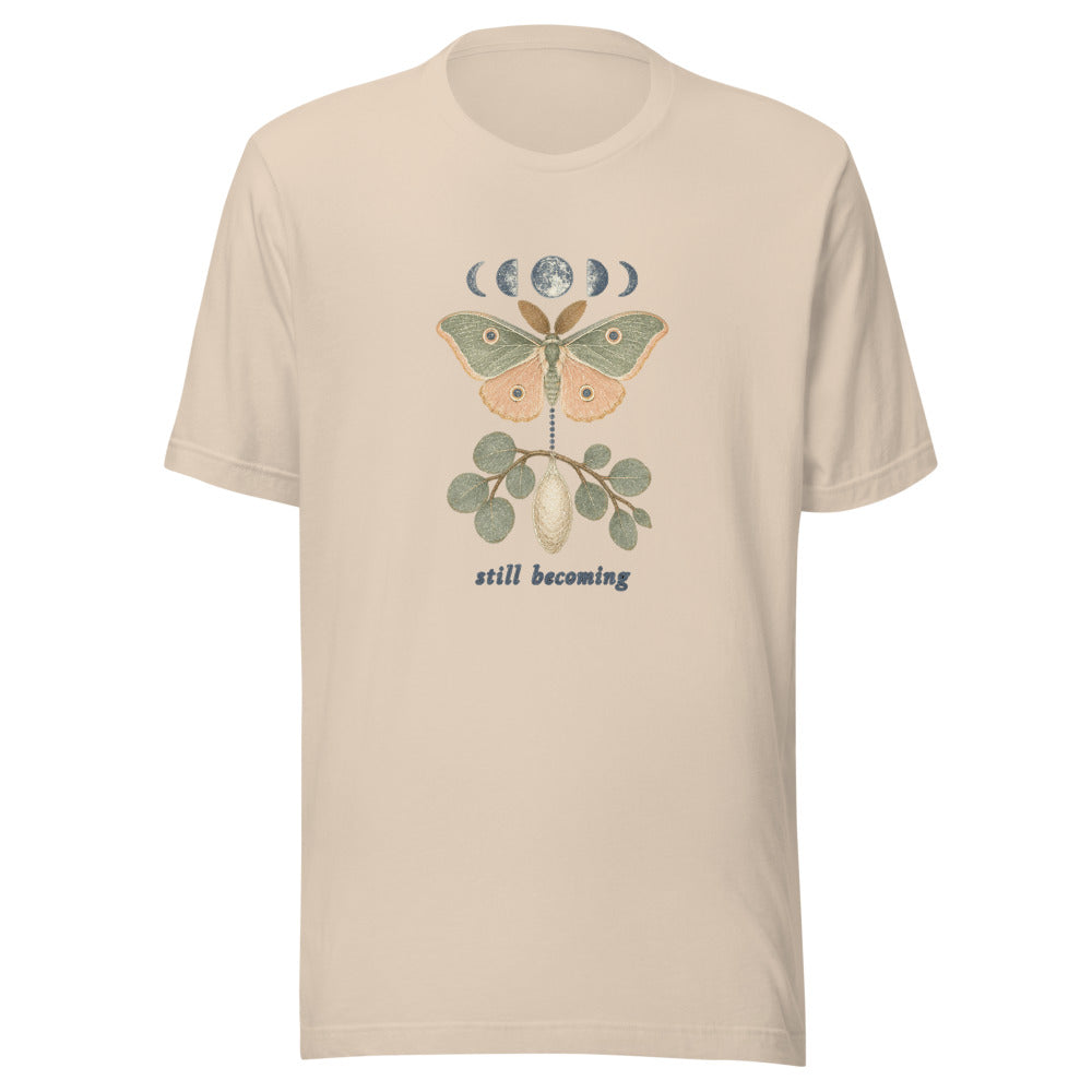 Still Becoming Moth Tee - Soft Cream